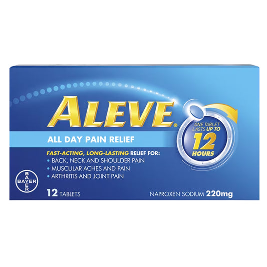 Aleve Naproxen Sodium 220mg (Relief Joint & Muscle Pain) 12s