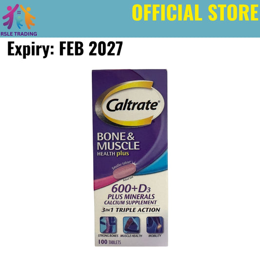 Caltrate 600 Plus with Vitamin D 500iu 100s