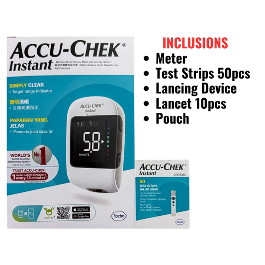 Accu Chek Instant Meter + Test Strips 50's