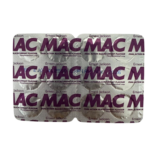 Mac Dual Action Lozenges Blackcurrant 12s