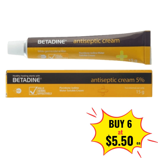 Betadine Antiseptic 5% Cream 15g
