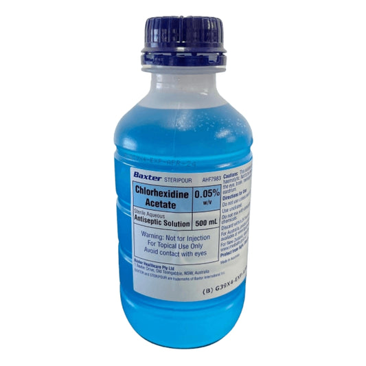Baxter Chlorhexidine 0.05% w/v Solution 500ml