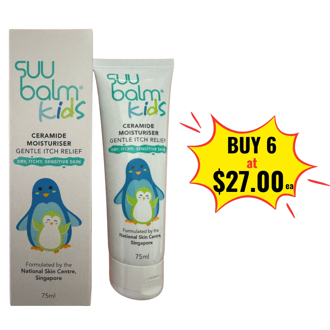 Suu Balm Kids 75ml Dual Rapid Itch Relieving &amp; Restoring Ceramide Moisturiser