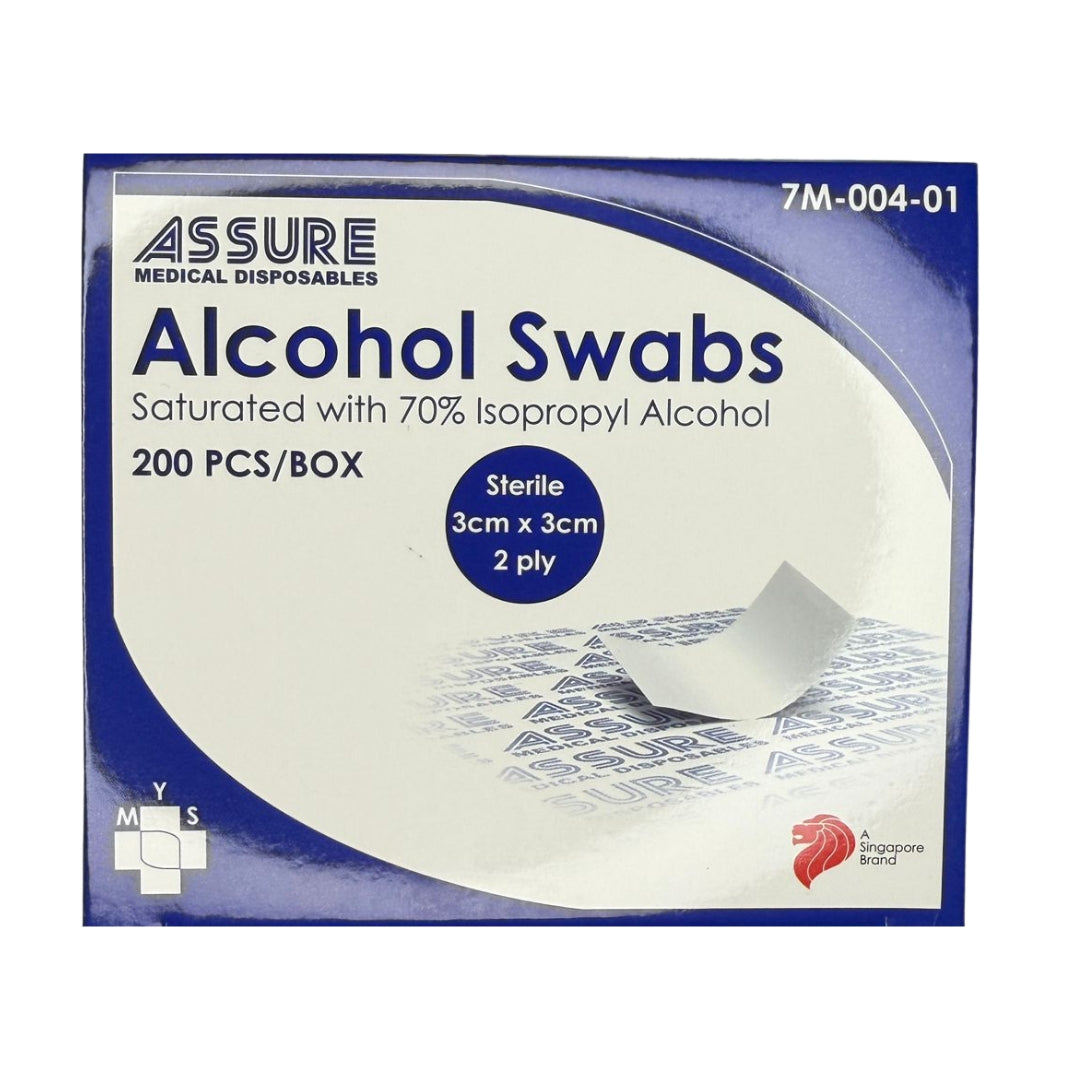 Assure Alcohol Swab 3 x 3cm 200s
