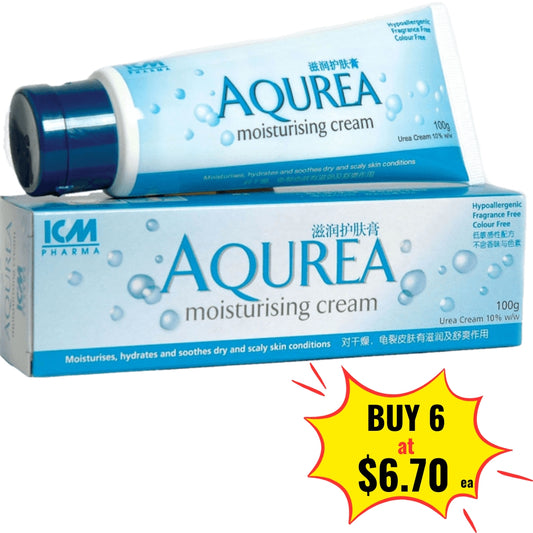 Aqurea Moisturising Urea Cream 10% w/w 100g