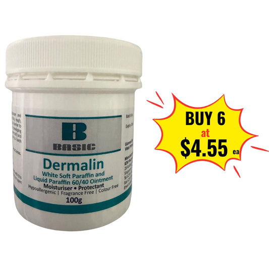 Dermalin 100g Soft Paraffin & Liquid Paraffin Ointment