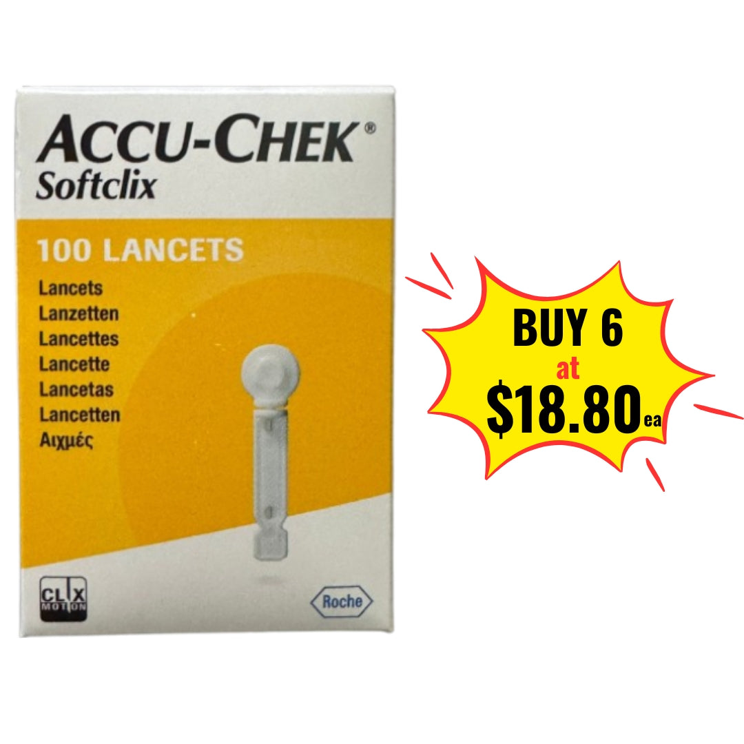 Accu Chek Softclix Lancets 100's