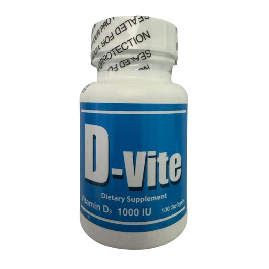 D-Vite Vitamin D3 1000IU Softgels 100’s
