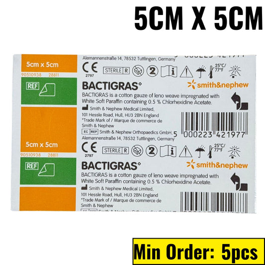 Smith & Nephew Bactigras 5cm x 5cm Dressing 1s