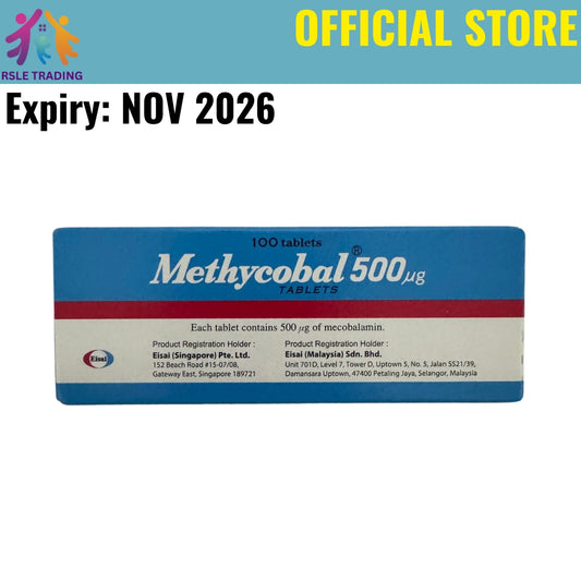 Methycobal 500ug Tablets 100s Made in Japan | High-Potency Vitamin B12 for Nerve Health