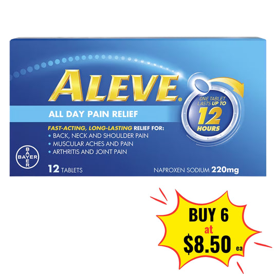 Aleve Naproxen Sodium 220mg (Relief Joint & Muscle Pain) 12s