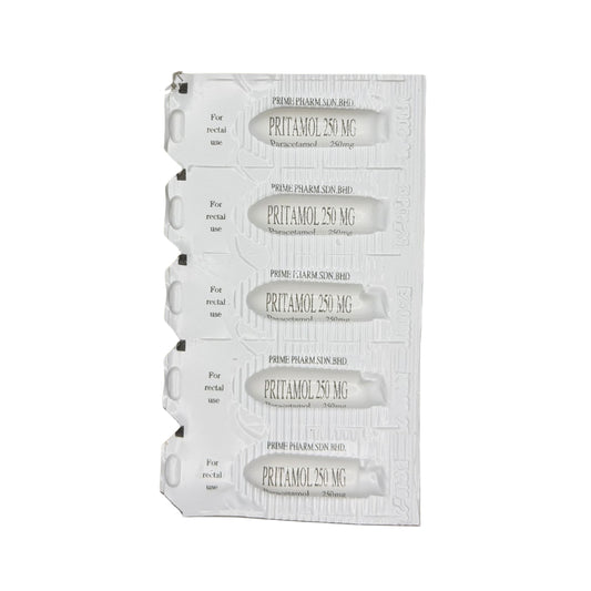 Pritamol Suppositories 250mg 5’s