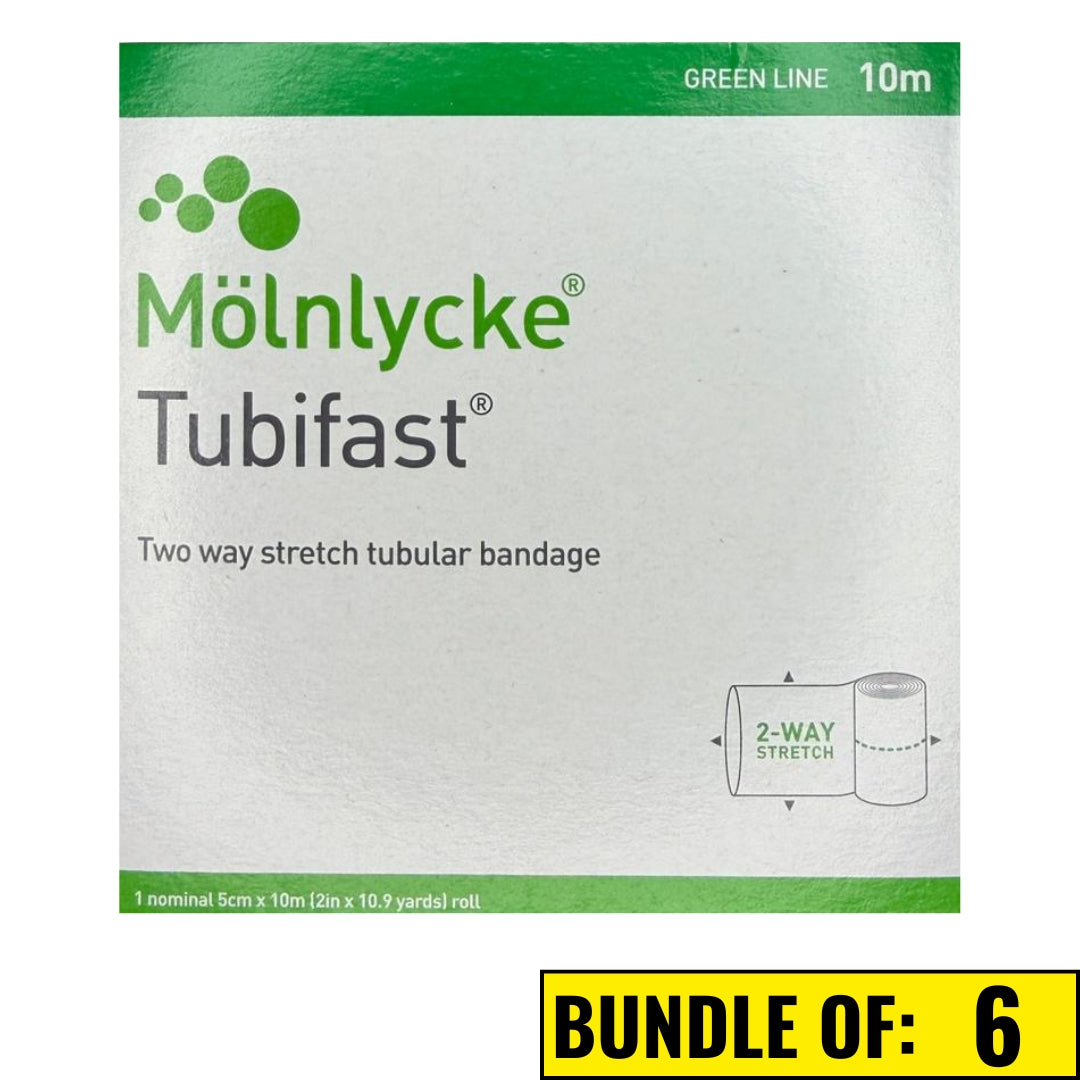 Tubifast 5cm x 10m Roll (Green) – 2-Way Stretch Tubular Bandage
