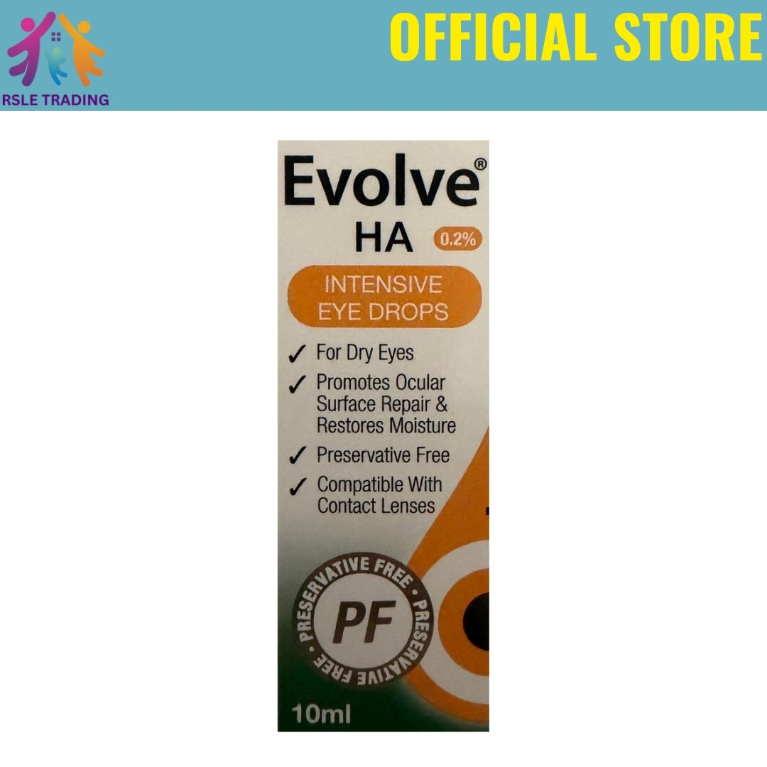 Evolve HA 0.2% Eye Drops 10ml – Long-Lasting Moisture