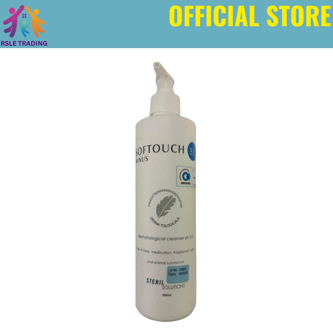 Soft Touch 5.5 Minus Cleanser 500ml – pH 5.5 Dermatological Wash for Sensitive & Eczema Skin