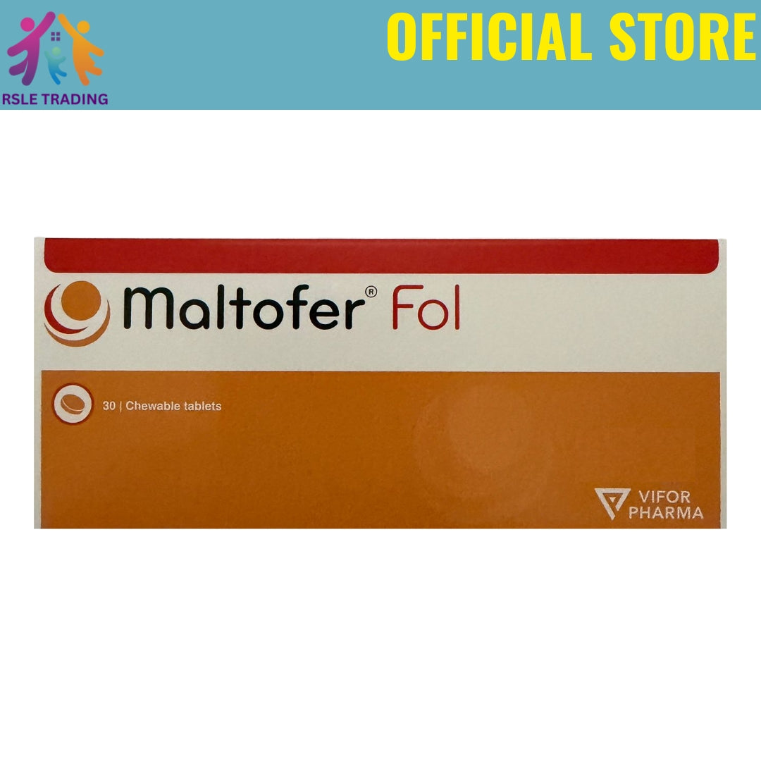 Maltofer Chewable with Folic Acid 30 Tablets | Iron & Folate Support for Healthy Blood