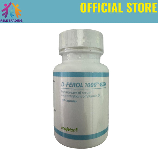 D-Ferol Cholecalciferol 1000IU Capsules 100’s