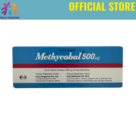 Methycobal 500ug Tablets 100s Made in Japan | High-Potency Vitamin B12 for Nerve Health