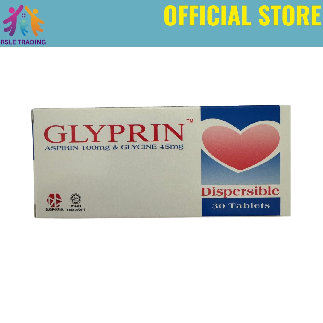 Glyprin 30 Tablets (Aspirin 100mg + Glycine 45mg)