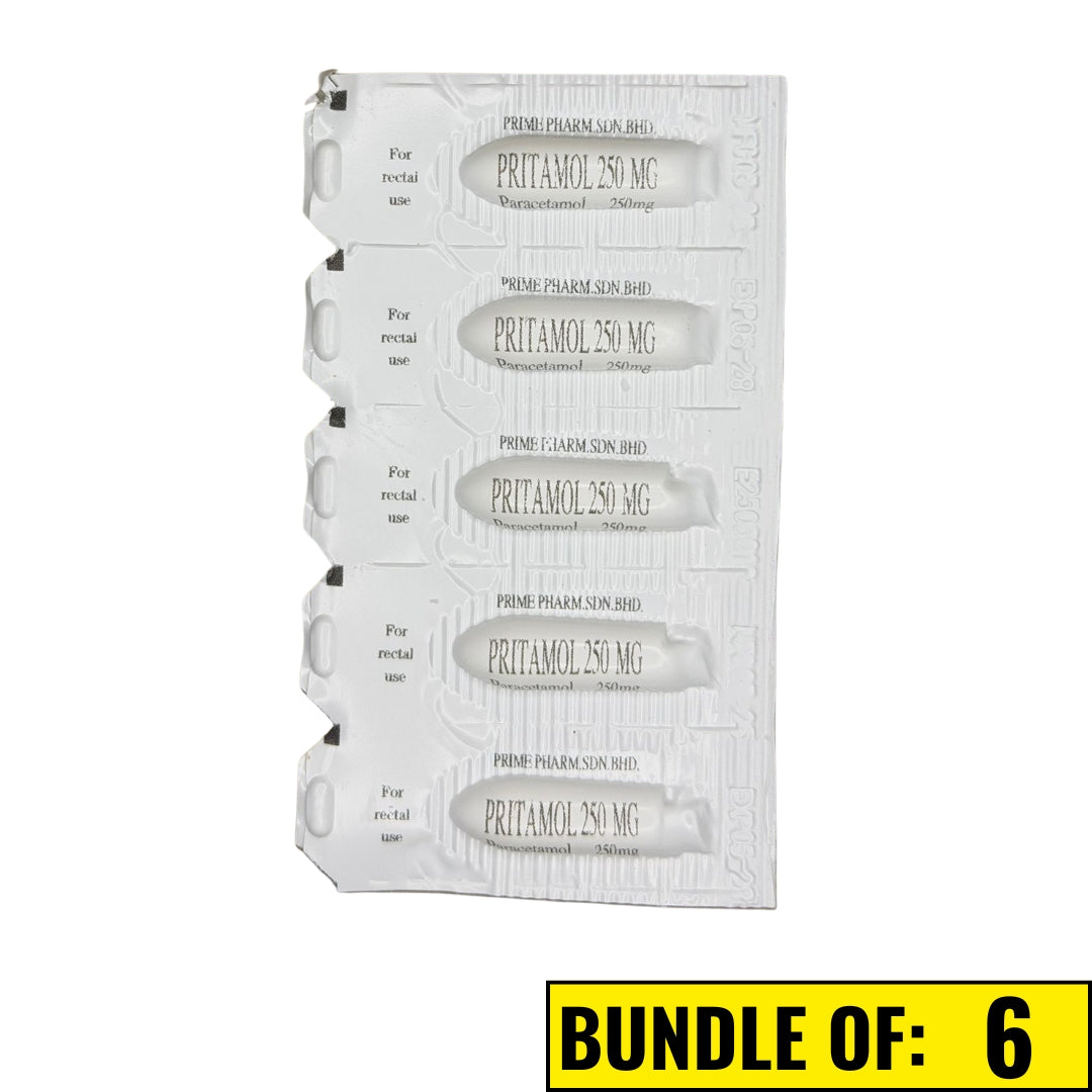 Pritamol Suppositories 250mg 5’s