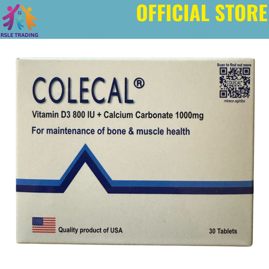 Colecal Vitamin D3 800 IU + Calcium Carbonate 100mg