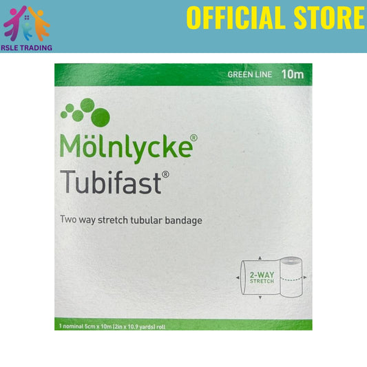 Tubifast 5cm x 10m Roll (Green) – 2-Way Stretch Tubular Bandage