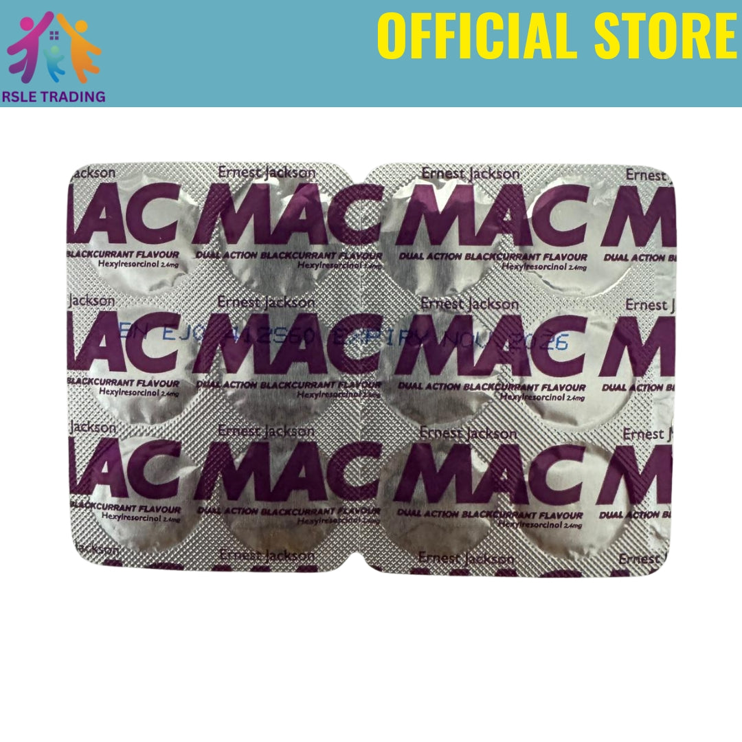 Mac Dual Action Lozenges Blackcurrant 12s