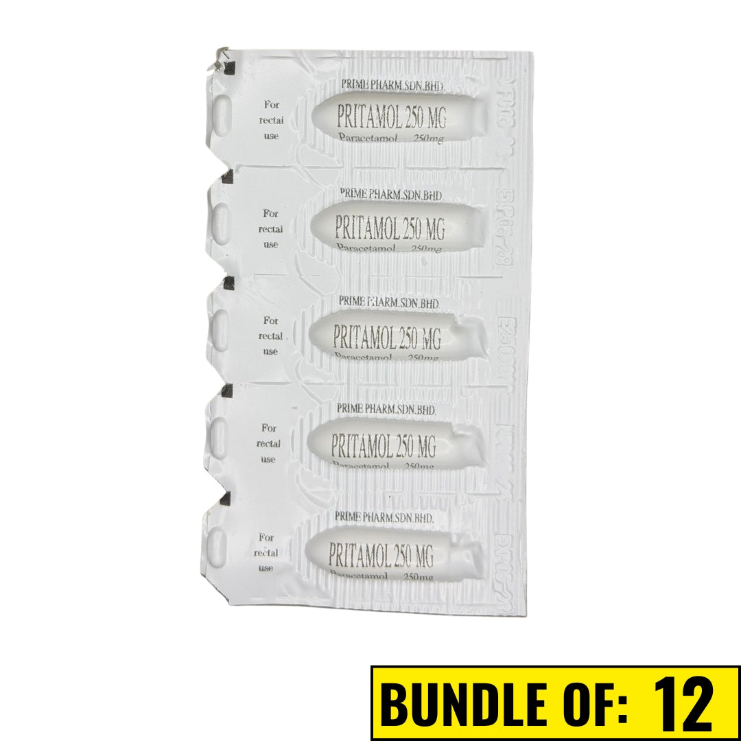 Pritamol Suppositories 250mg 5’s