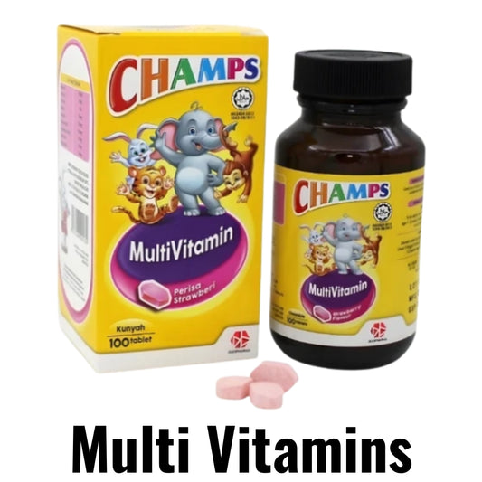 Champs Multivitamins Strawberry Chewable Tablets 100s