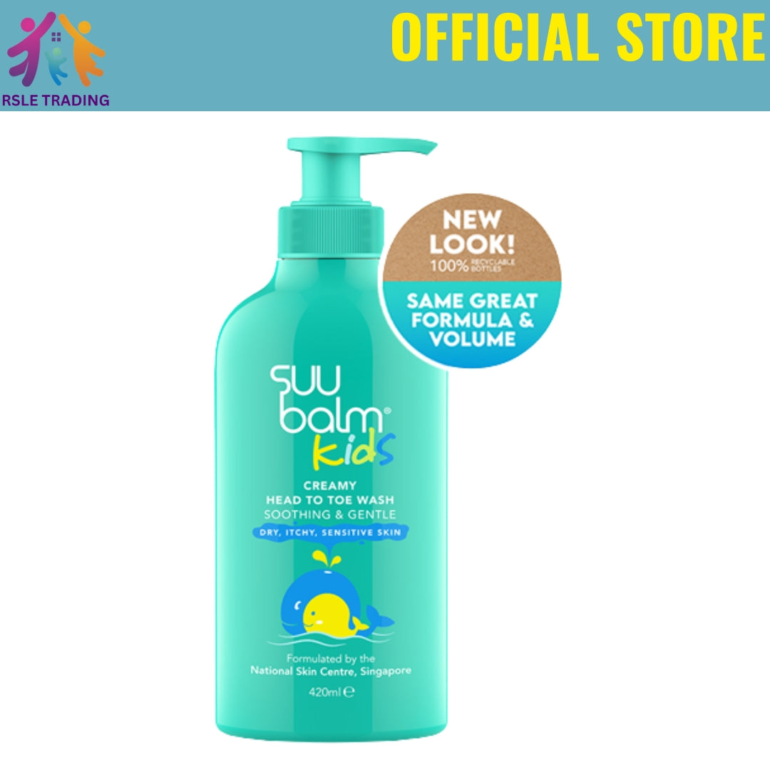 Suu Balm Kids Dual Soothing & Moisturising Head To Toe Wash 420ml