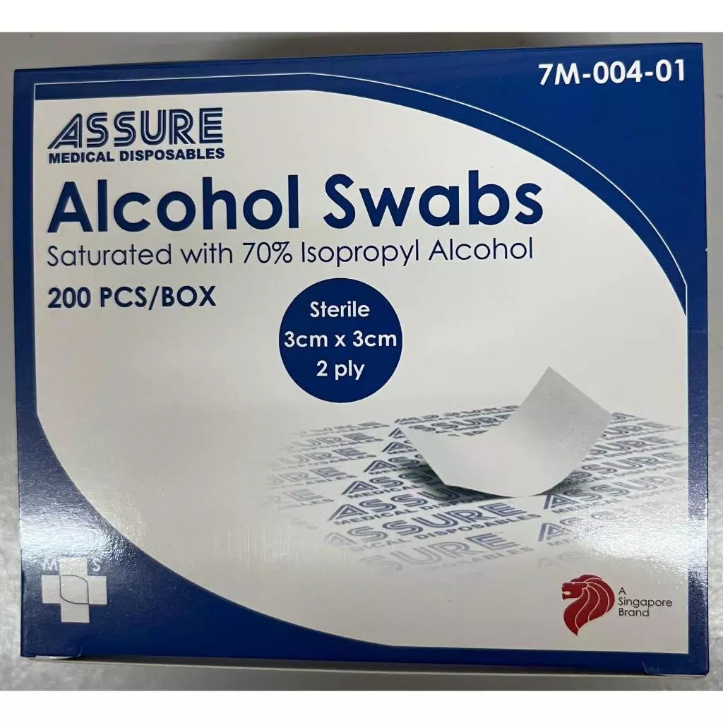 Assure Alcohol Swab 3 x 3cm 200s