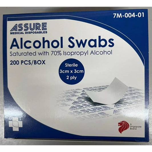 Assure Alcohol Swab 3 x 3cm 200s