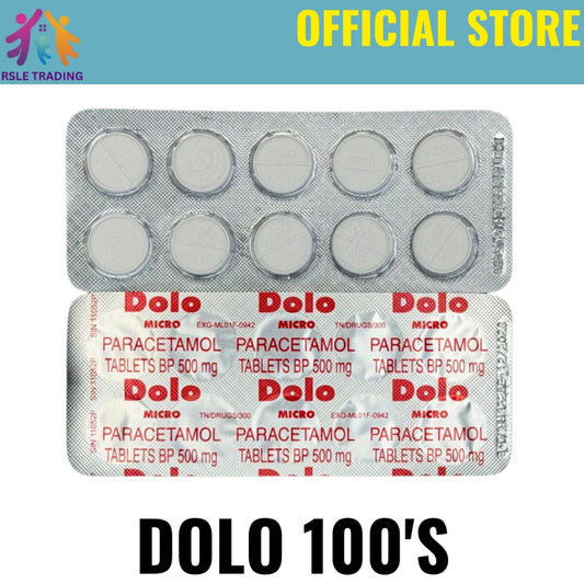 Dolo Paracetamol 500mg Tablets 100’s